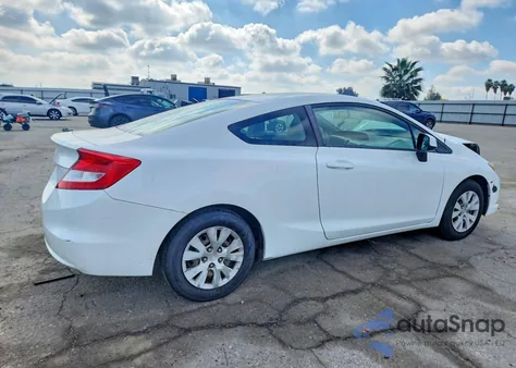 2012 Honda Civic Lx z USA, uszkodzony, nr VIN 2HGFG3B51CH558487